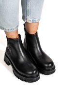 GHETE NEGRE PIELE NATURALA 2PC2012