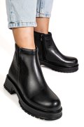 GHETE NEGRE PIELE NATURALA 2PC2012