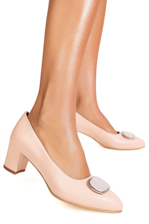 Pantofi roz piele naturala 5s77544br