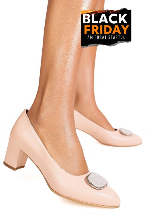 Pantofi roz piele naturala 5s77544br