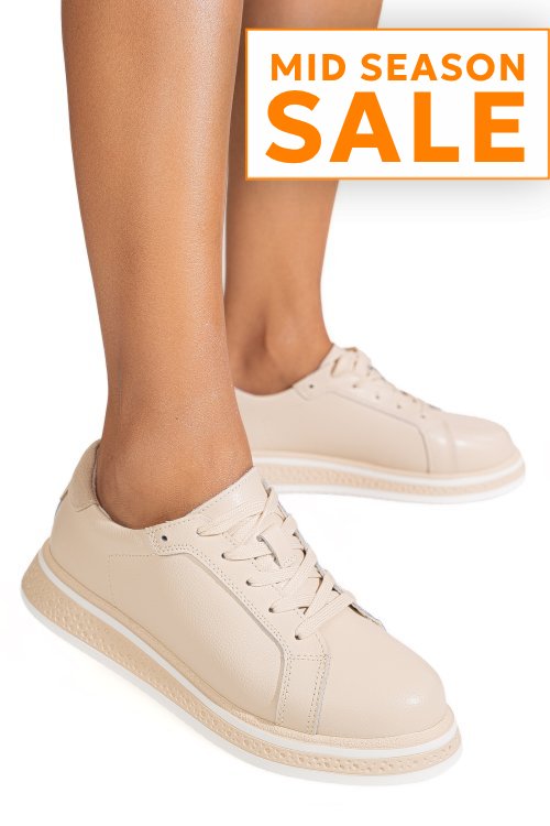 Pantofi sport bej piele naturala gpc033