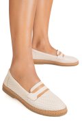 MOCASINI BEJ PIELE NATURALA 2PC305