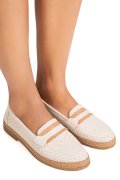 MOCASINI BEJ PIELE NATURALA 2PC305