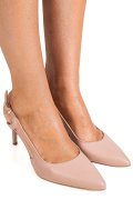 PANTOFI DAMA GUBAN NUDE PIELE NATURALA INTOARSA 1S77392