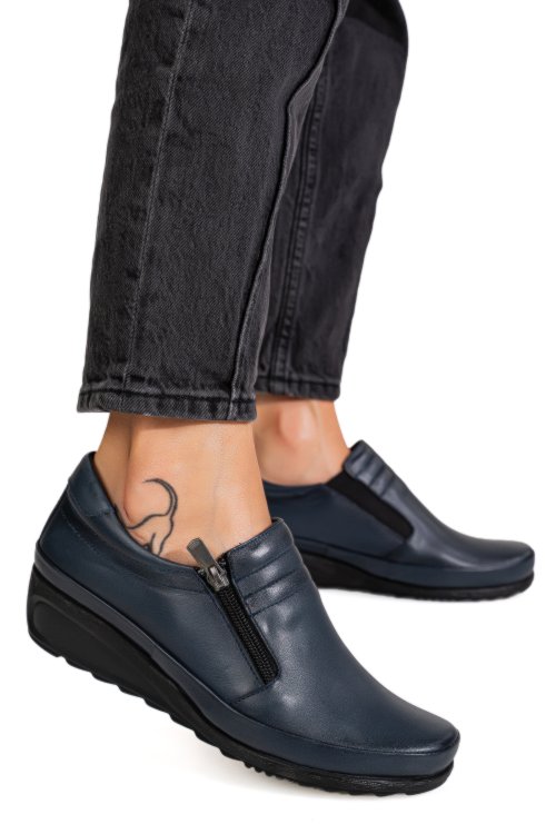 Pantofi bleumarin piele naturala 2s77424