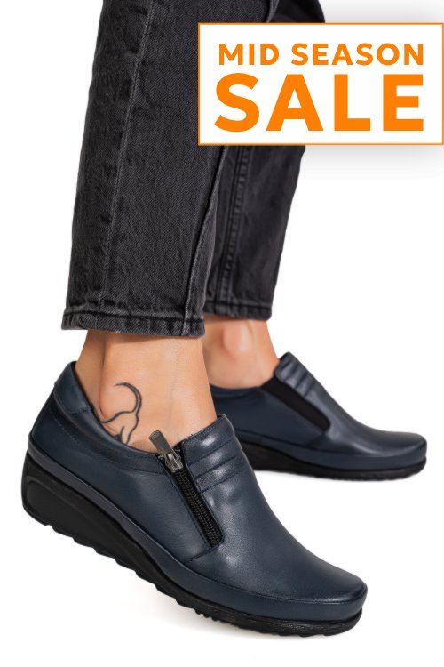 Pantofi bleumarin piele naturala 2s77424