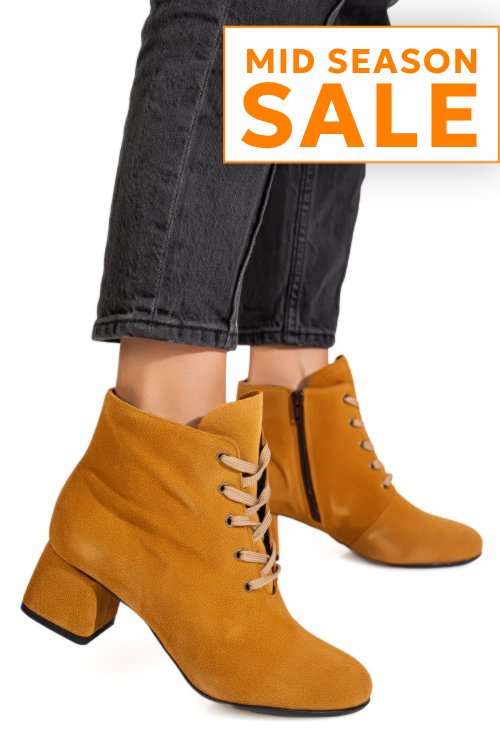 Botine maro piele naturala 7s7780