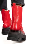GHETE ROSU NEGRU PIELE NATURALA 1S7755