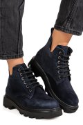 GHETE ALBASTRE PIELE NATURALA INTOARSA 1PC989
