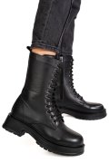 GHETE NEGRE PIELE NATURALA 2PC2017