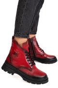 GHETE ROSII PIELE NATURALA 8PC003