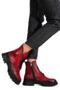 GHETE ROSII PIELE NATURALA 8PC003