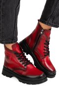 GHETE ROSII PIELE NATURALA 8PC003