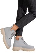 GHETE GRI PIELE NATURALA INTOARSA 1PC989