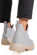 GHETE GRI PIELE NATURALA INTOARSA 1PC989