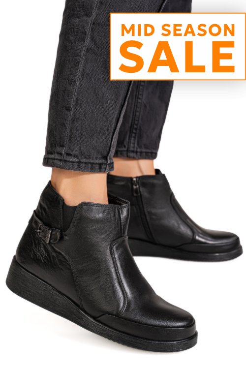 Ghete negre piele naturala 7pc04