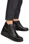 GHETE NEGRE PIELE NATURALA 7PC04