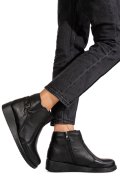 GHETE NEGRE PIELE NATURALA 7PC04
