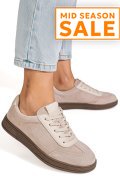 PANTOFI SPORT BEJ PIELE NATURALA INTOARSA FSP001-969