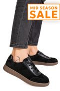 PANTOFI SPORT NEGRI PIELE NATURALA INTOARSA FSP001-969