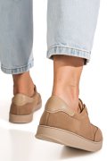 PANTOFI SPORT KHAKI PIELE NATURALA INTOARSA TSP2646