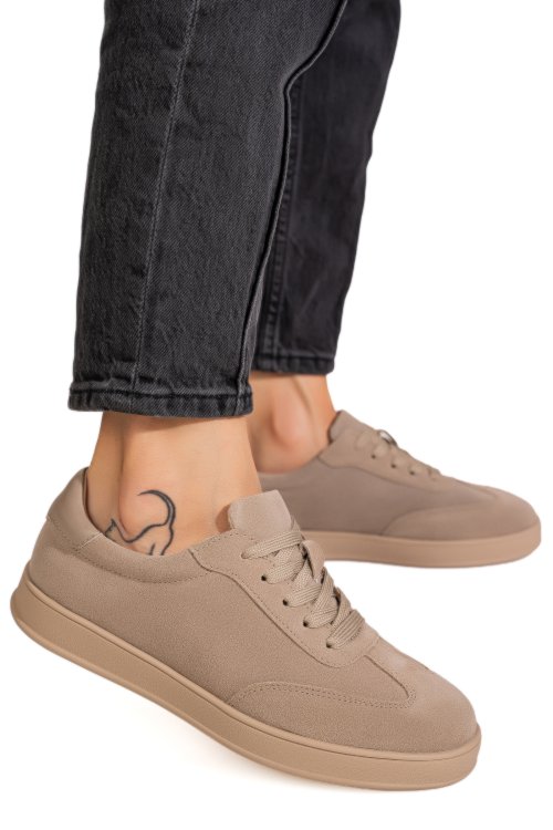 Pantofi sport olive piele naturala intoarsa tsp2646