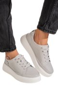 PANTOFI SPORT GRI PIELE NATURALA JPCY3285