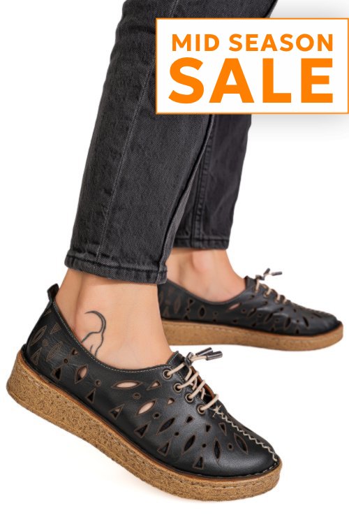Pantofi negri piele naturala 2pc000