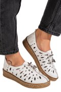 PANTOFI ALBI PIELE NATURALA 2PC000