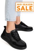 PANTOFI SPORT NEGRI PIELE NATURALA TPC2651