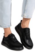 PANTOFI SPORT NEGRI PIELE NATURALA TPC2651