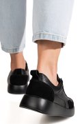 PANTOFI SPORT NEGRI PIELE NATURALA TPC2651
