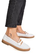 MOCASINI ALBI PIELE NATURALA 2PC305