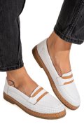 MOCASINI ALBI PIELE NATURALA 2PC305