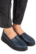 MOCASINI ALBASTRI PIELE NATURALA 1PC987