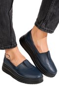 MOCASINI ALBASTRI PIELE NATURALA 1PC987