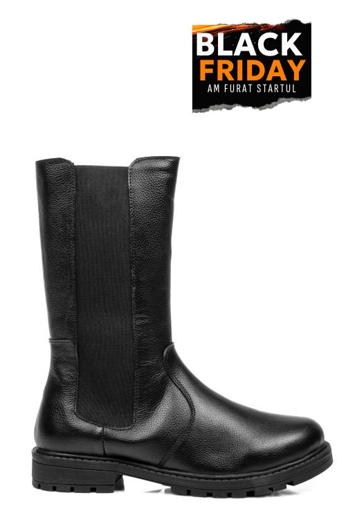 Ghete negre piele naturala 52422027