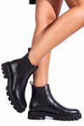 GHETE NEGRE PIELE NATURALA VB375208