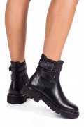 GHETE NEGRE PIELE NATURALA VB385210