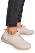 PANTOFI SPORT BEJ PIELE NATURALA QSPL1069
