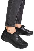 PANTOFI SPORT NEGRI PIELE NATURALA QSPL1069
