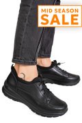 PANTOFI SPORT NEGRI PIELE NATURALA QSPL1069