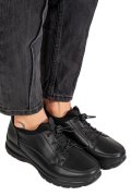PANTOFI SPORT NEGRI PIELE NATURALA QSPL1069