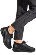 PANTOFI SPORT NEGRI PIELE NATURALA QSPL1069