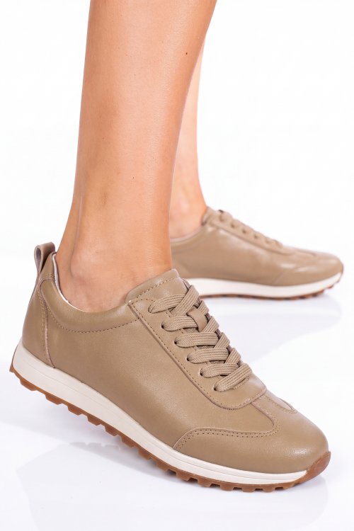 Pantofi sport khaki piele naturala f002-642