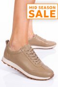 PANTOFI SPORT KHAKI PIELE NATURALA F002-642