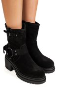 GHETE NEGRE PIELE NATURALA INTOARSA WEERT07