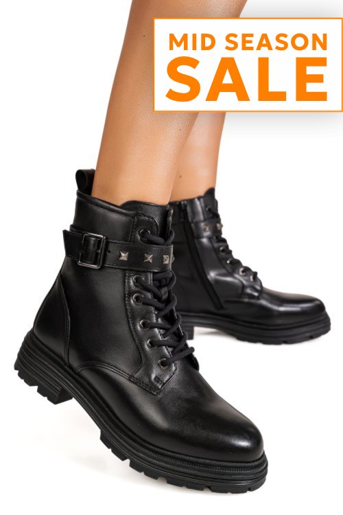 Ghete negre piele naturala vb254207