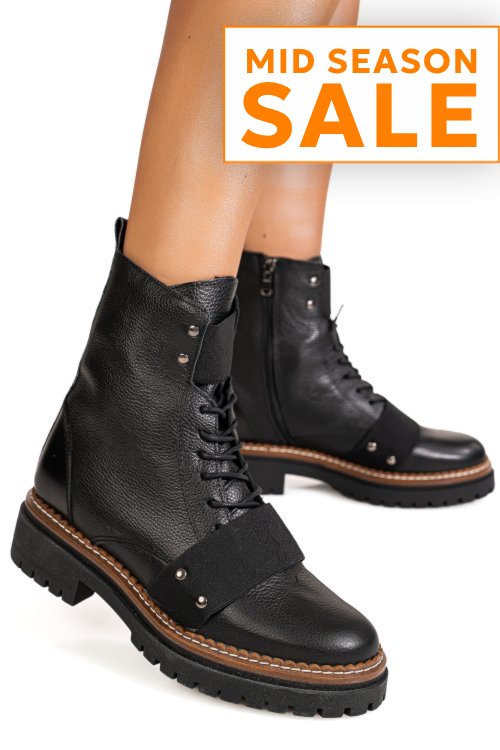 Ghete negre piele naturala us77328