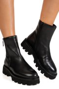 GHETE NEGRE PIELE NATURALA VB375206